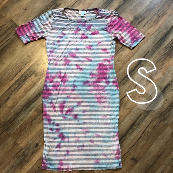 Small Tie Dye Lularoe Julia Dress - Picture 1 of 1